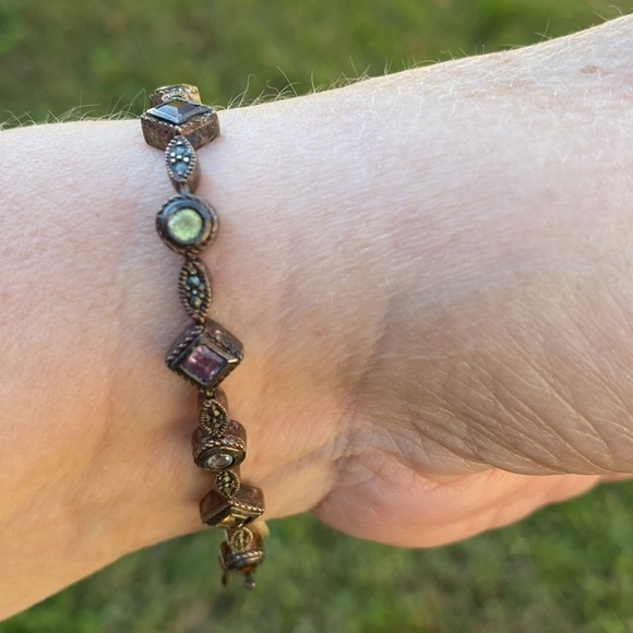 Bracelet genuine multi gemstone - Picture 1 of 7